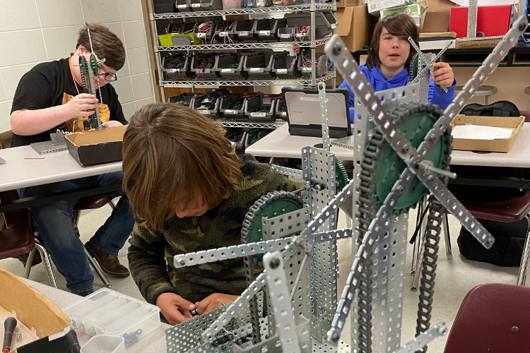 PLTW busy working on projects Middle School